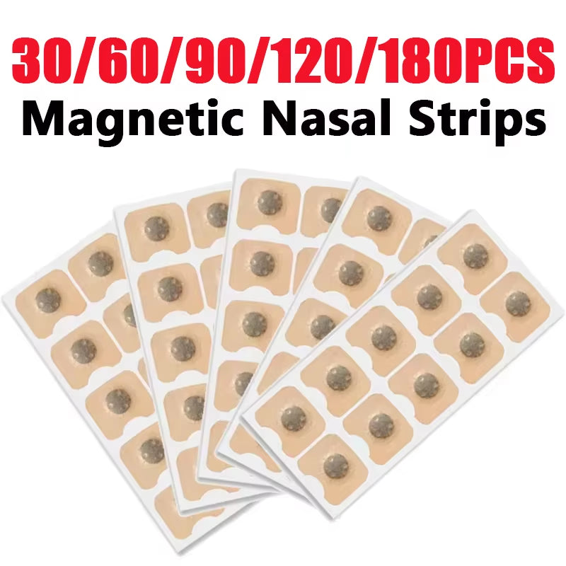30/60/90/120/180Pcs Nose Breathing Patches Magnetic Suction Iron Nasal Strips Increase Air Improve Sleeping Reduce Snoring Tool